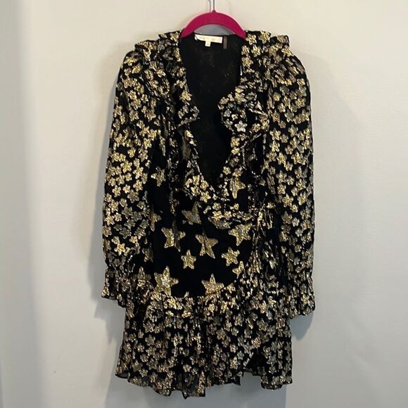 LoveShackFancy “Findlay” star print wrap dress 2 - Picture 3 of 5